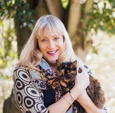 Me with Molly Judith with the cat